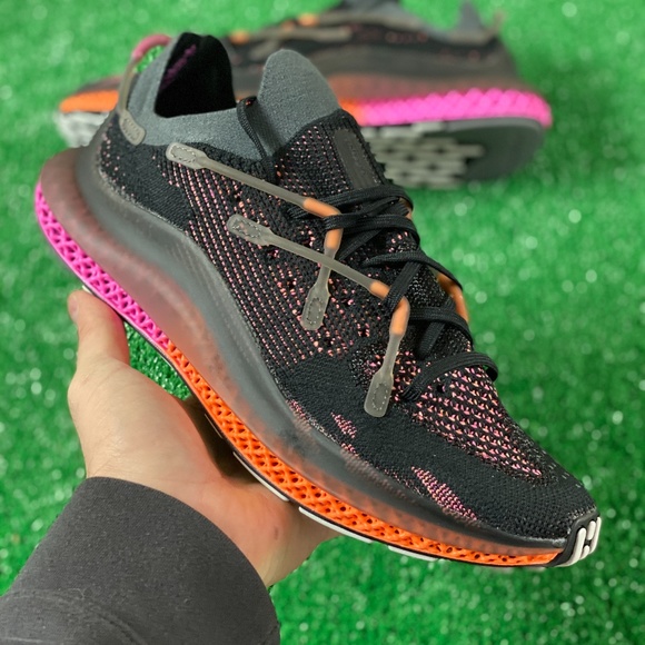 adidas Other - Adidas 4D Fusio Primeknit Mens Running Shoes Black Orange Pink FZ2414 NEW Multi